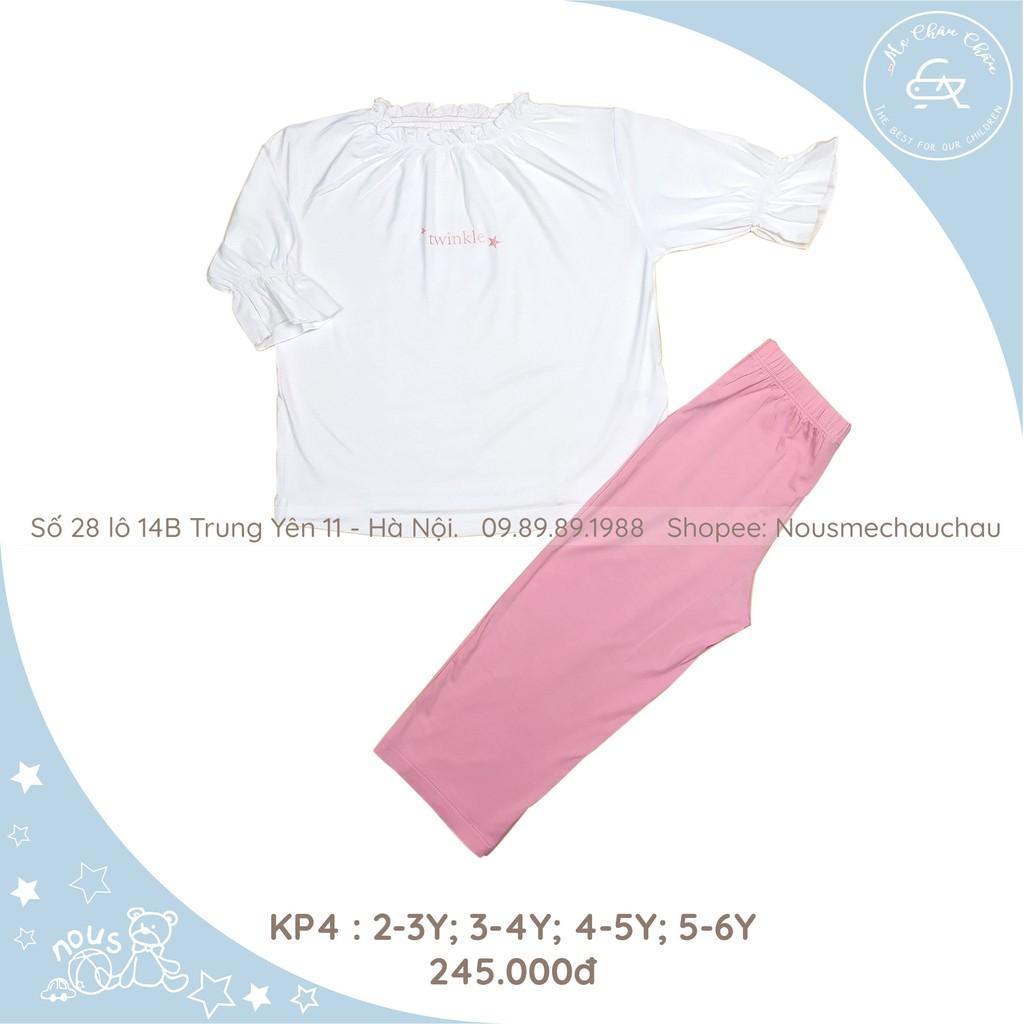 Nous Pyjama Trắng Hồng Size Từ 2 Tuổi Đến 6 Tuổi