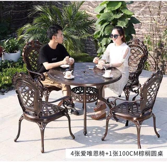Bộ bàn ghế nhôm đúc cao cấp