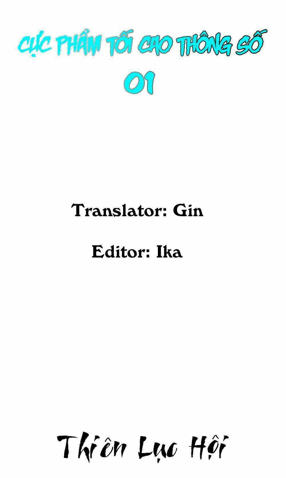 cực phẩm tối cao thông số 01 chapter 0 1