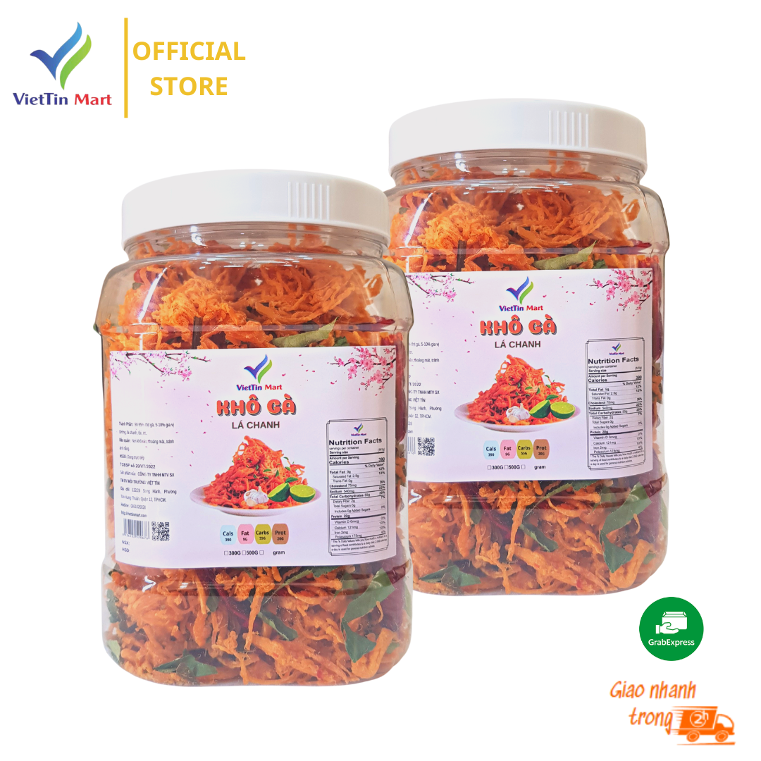 Khô Gà Cay Lá Chanh Viettin Mart 500G