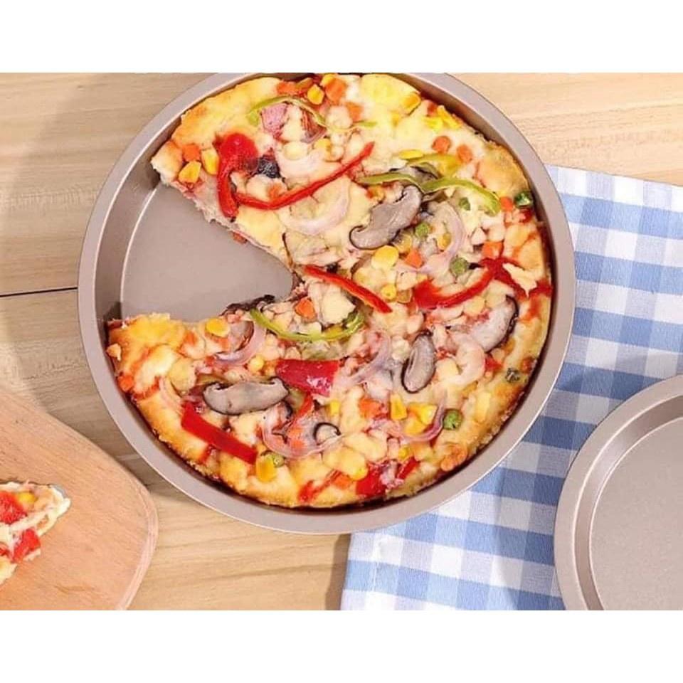 Khay nướng bánh sét 5 khay chất liệu carbon cao cấp chống dính làm bánh mì pizza đủ size bé đền lớn tiện dụng