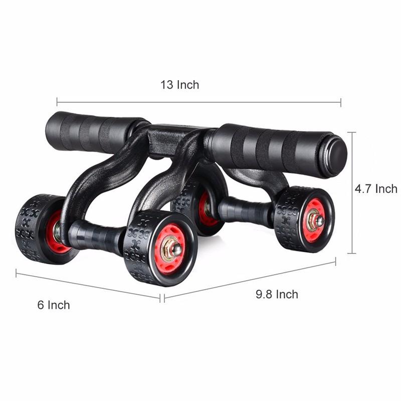 Con lăn tập cơ bụng 4 bánh cao cấp - tặng kèm thảm quỳ chân. - GDHN Loại Tốt