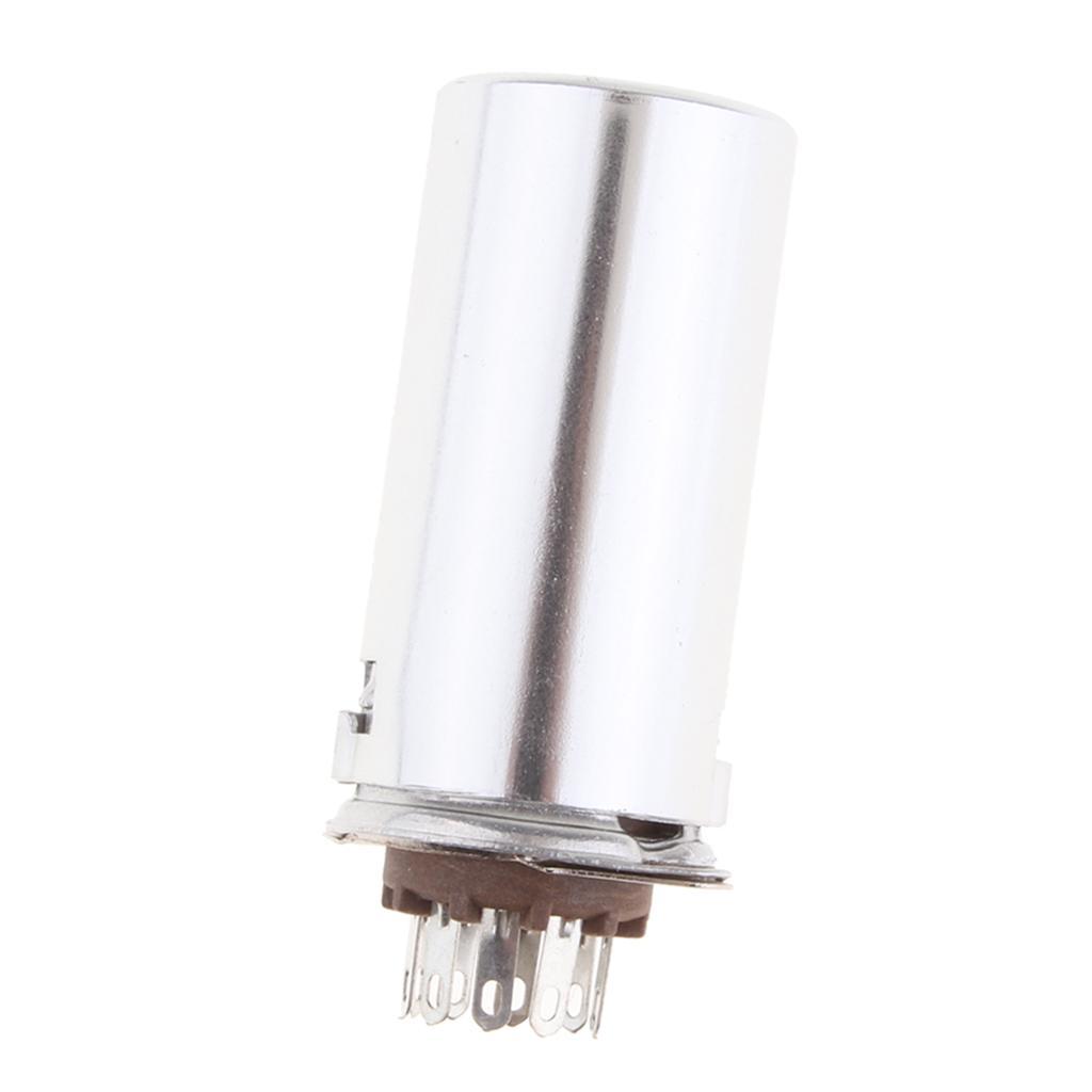 9 Pin Vacuum tube Socket with 40mm Aluminum  for 12AU7, ECC82, 6n1