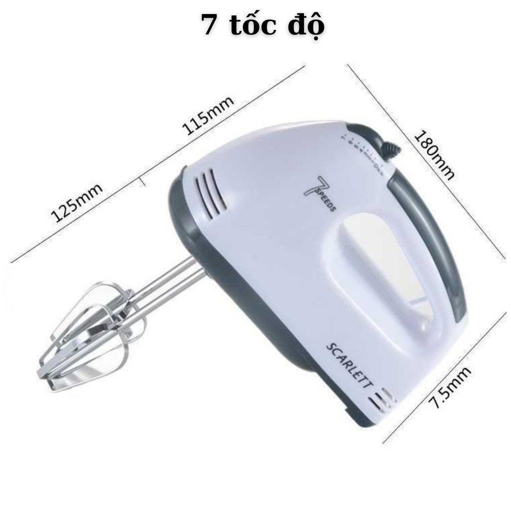 Máy Đánh Trứng Cầm Tay 7 Cấp Độ SCARLETT Công Suất 260W - 7 Tốc Độ Cực Mạnh - Hoạt Động Êm Ái