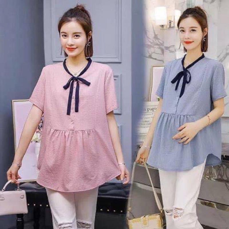 Áo bầu công sở  mùa hè mát mẻ