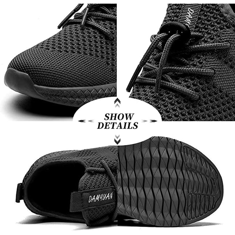 Mùa Hè Giày Trẻ Em Giày Sneaker Trẻ Em Cho Bé Trai Giày Chạy Bộ Bé Gái Thể Thao Tenis Infantil Thoáng Khí Chaussure Enfant Con Huấn Luyện Viên Color: Black Shoe Size: 35(insole 21.7cm)