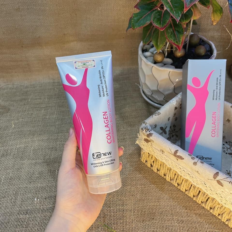 (Hàng Mới Chính Hãng) Kem Dưỡng Trắng Body &amp; Nâng cơ – BENEW COLLAGEN WHITENING 200ml