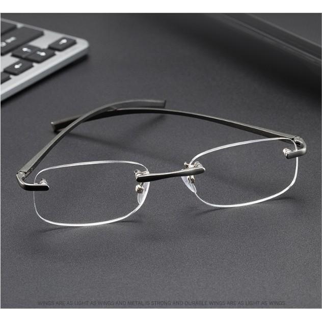 Kính viễn thị kính lão nam nữ gọng khoan nửa viền nhẹ sang KVN991UNIQUI