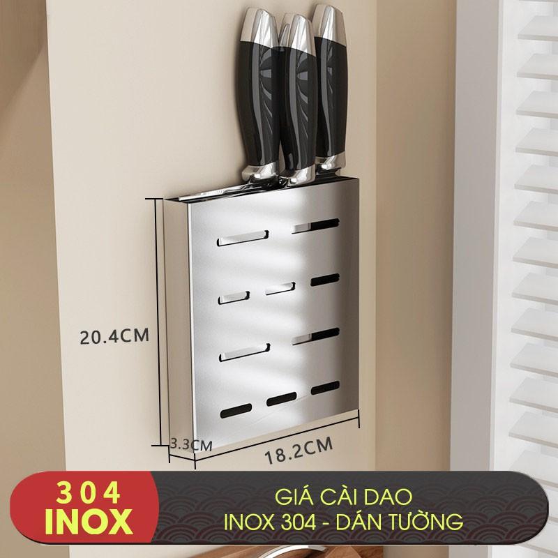 Giá cài dao kéo inox 304 cao cấp Gia Dụng Plus - dán tường siêu chắc, không cần khoan tường