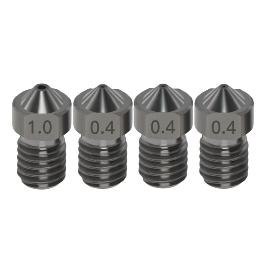 4 Packs 3D Printer 0.2 0.3 0.4 0.5 0.6 1.0mm V6 Nozzles 1.75mm Filament