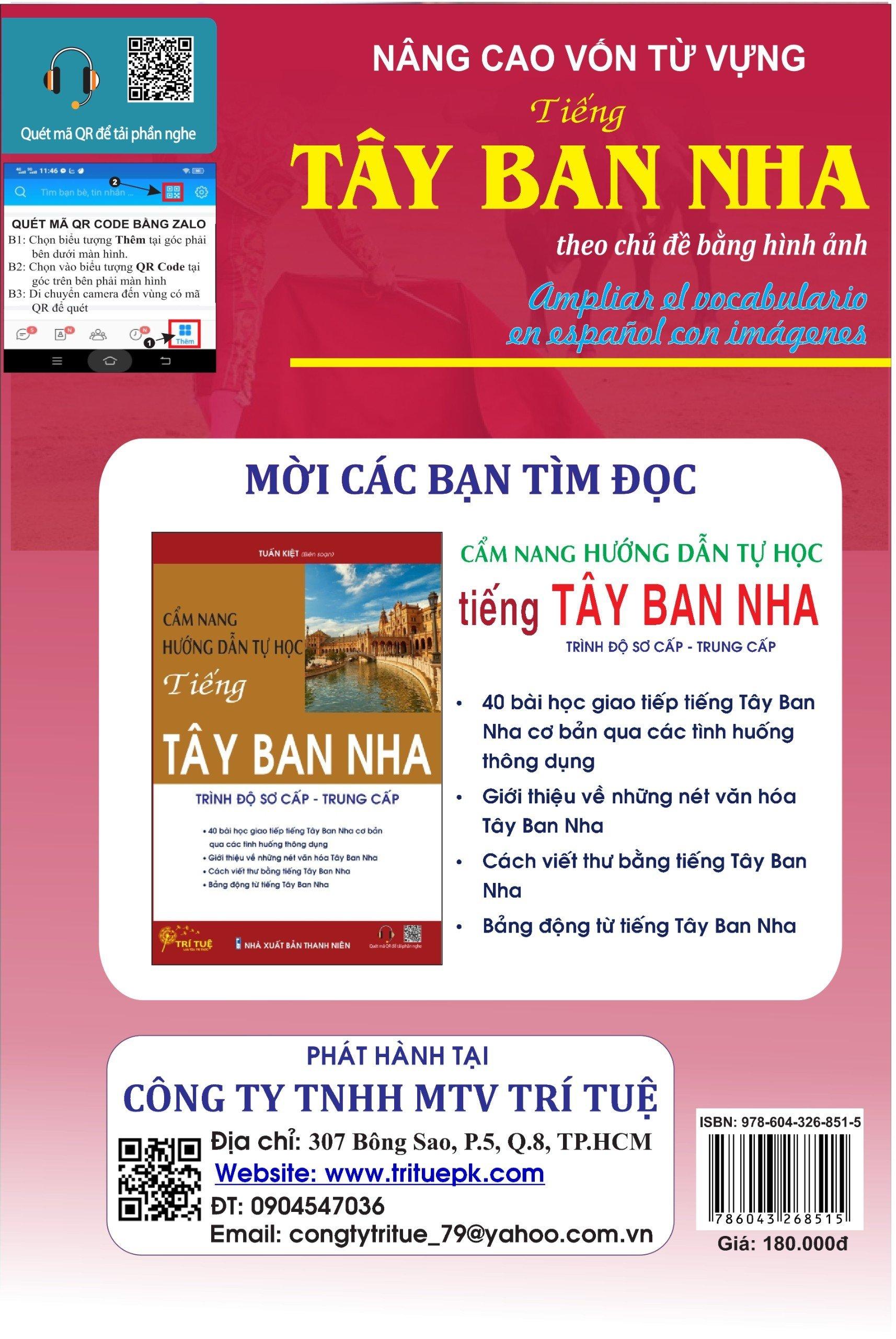 Nâng Cao Từ Vựng Tiếng Tây Ban Nha Theo Chủ Đề Bằng Hình Ảnh