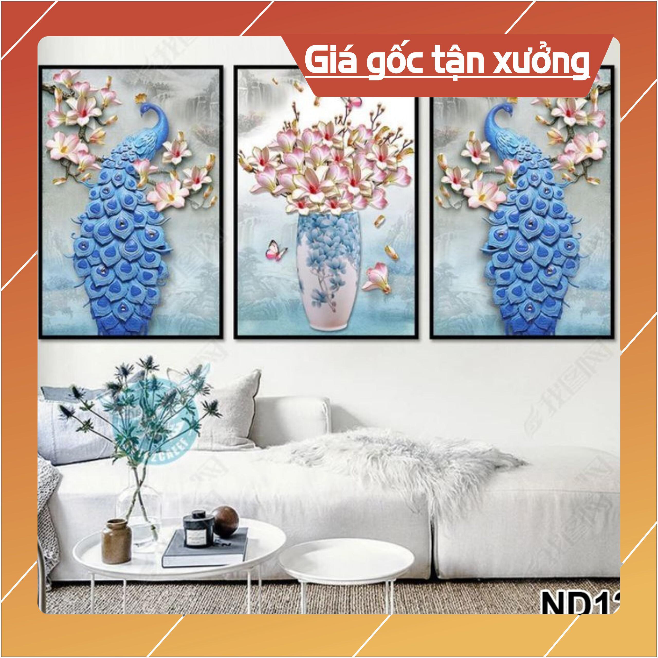 Bộ tranh treo tường phong thủy trang trí nội thất đẹp và sang trọng