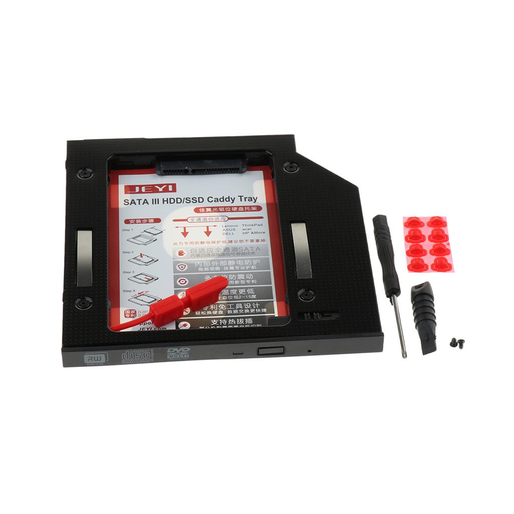8.9mm-9.5mm SATA III HDD SSD Hard Drive Caddy Case Adapter Universal Laptop CD/DVD-ROM Optical Bay for 7mm/9.5mm SATA Hard Disk
