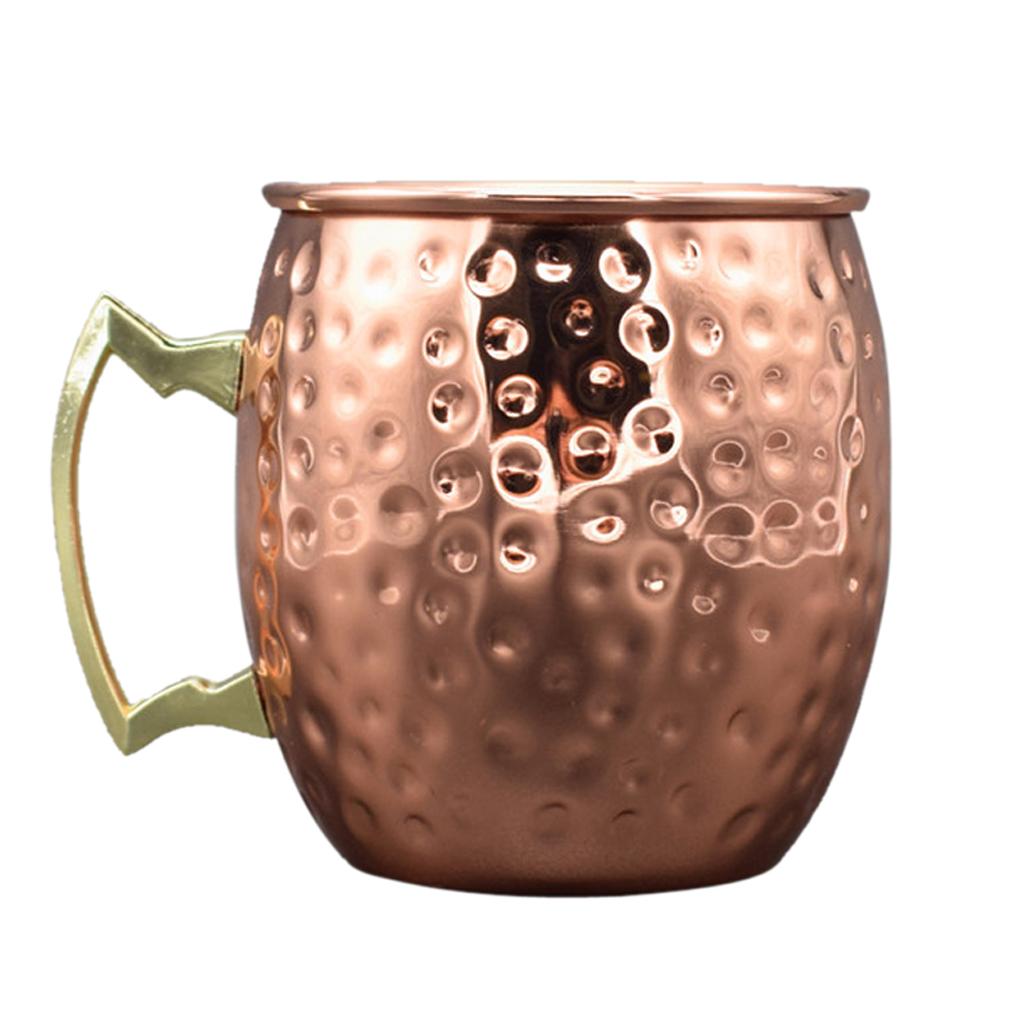 5 Pieces Stainless Steel Moscow Cup 530ml Coffee Cocktail Wine Drinking Gift