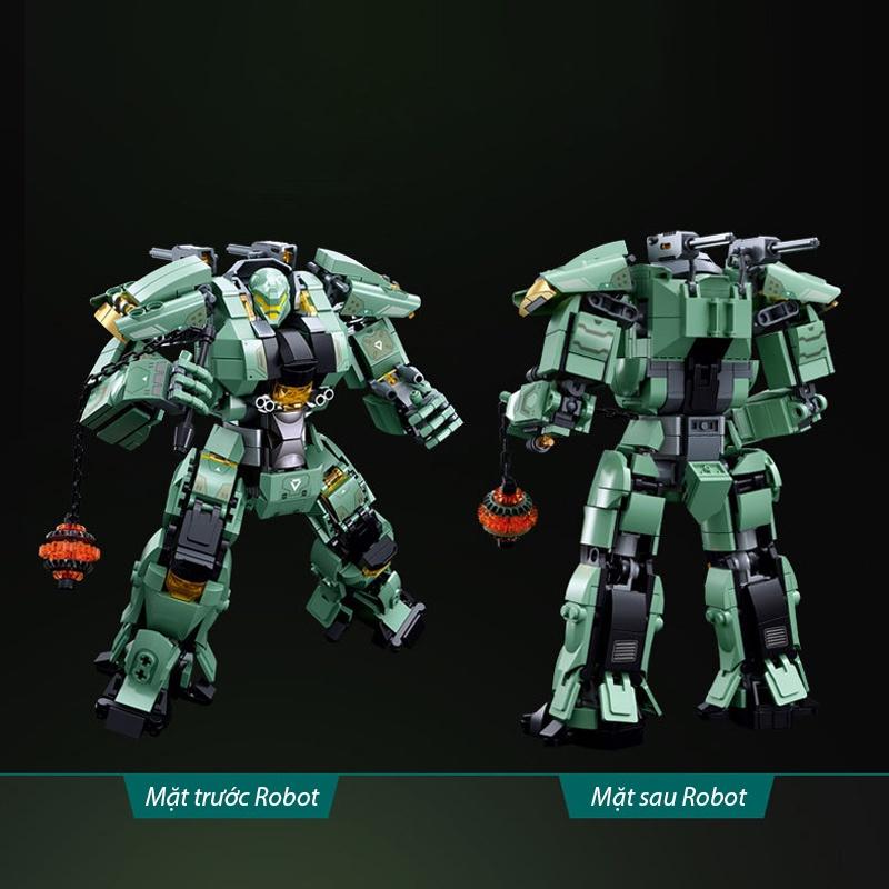 Đồ chơi Lắp ráp Cinder Partisan, Sluban 1153 Pacific Rim, Xếp hình thông minh, Mô hình Người máy bảo vệ Trái Đất