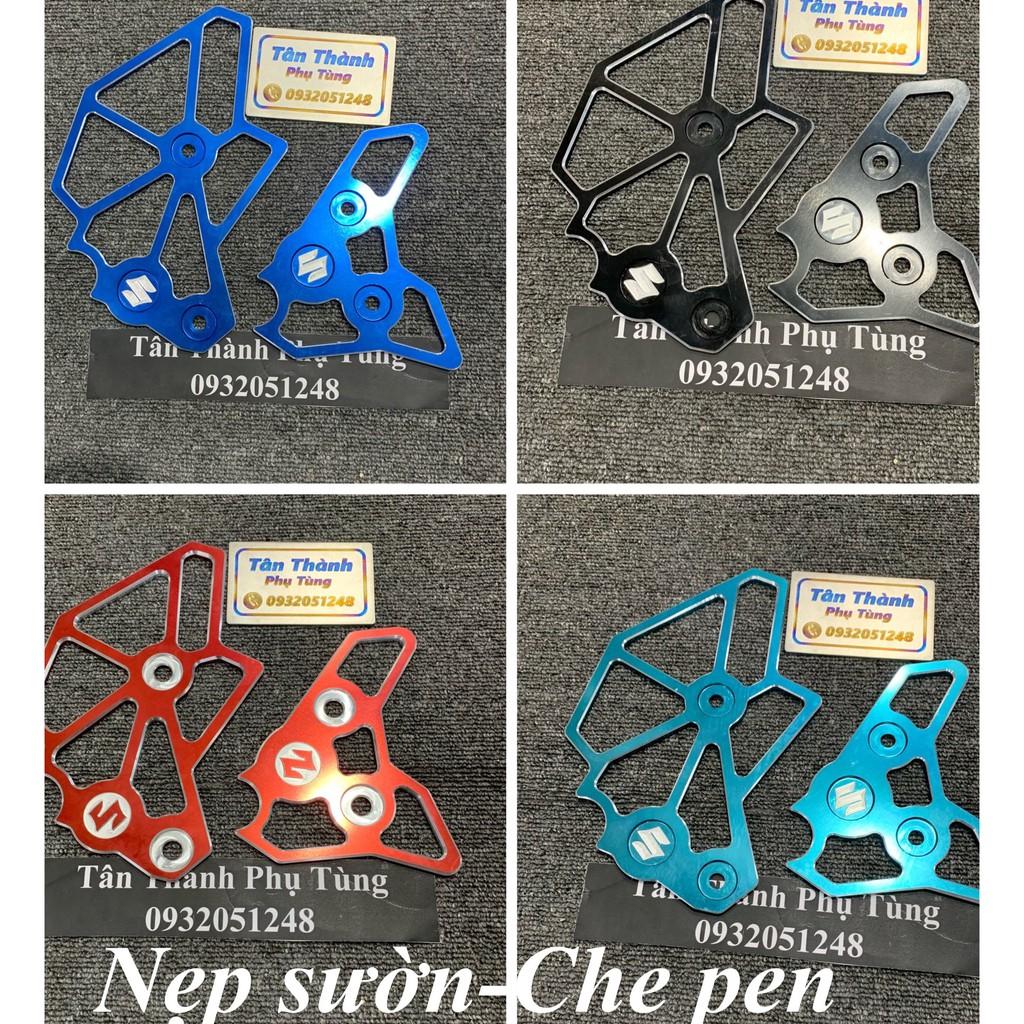 Nẹp sườn, che pen nhôm CNC dành cho Raider FI - Satria