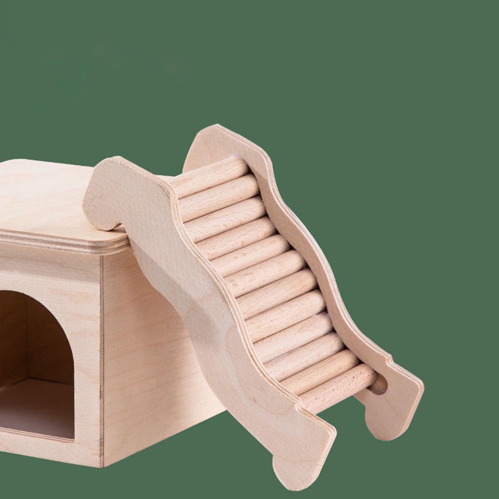 Wooden Hamster Platform Cage Accessories Climbing Ladder Toys Hamster Ladder