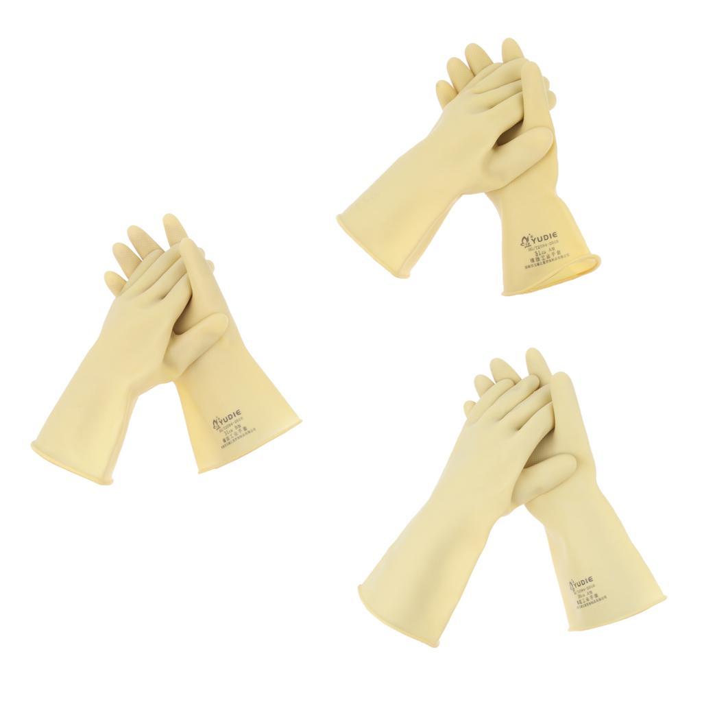 1 Pair Of Solvent Oil Resistant Nitrile Rubber Cleaning Work Gloves