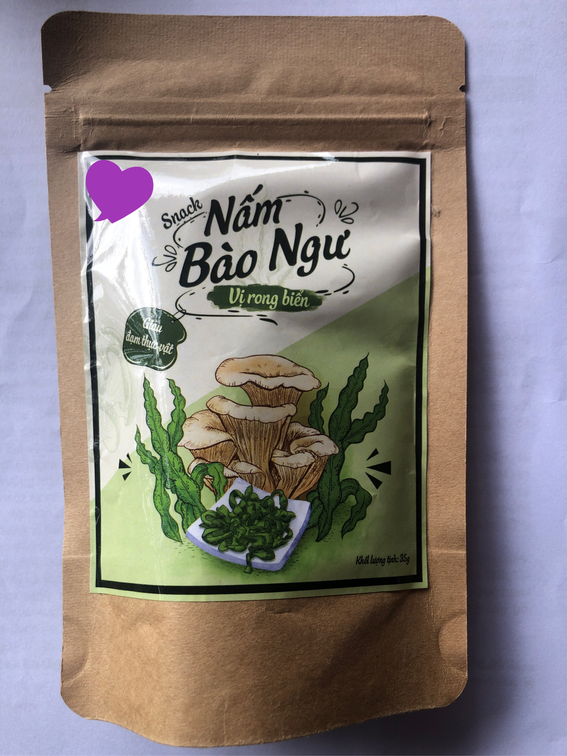 snach nấm bào ngư vị rong biển 35 g