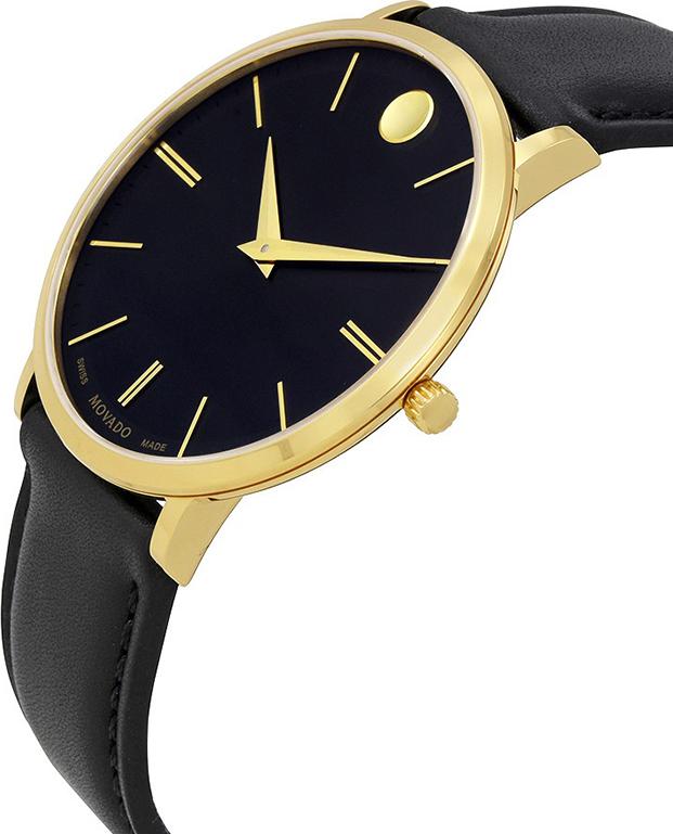 Đồng Hồ Nam Dây Da Movado 0607087 (40mm) - Mặt Đen