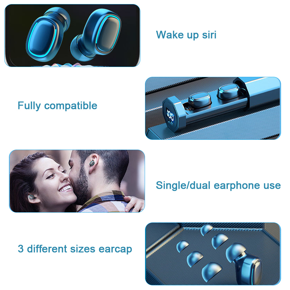 Tai Nghe Không Dây Mini TWS Binaural Bluetooth 5.1 Với Mic Cảm Ứng