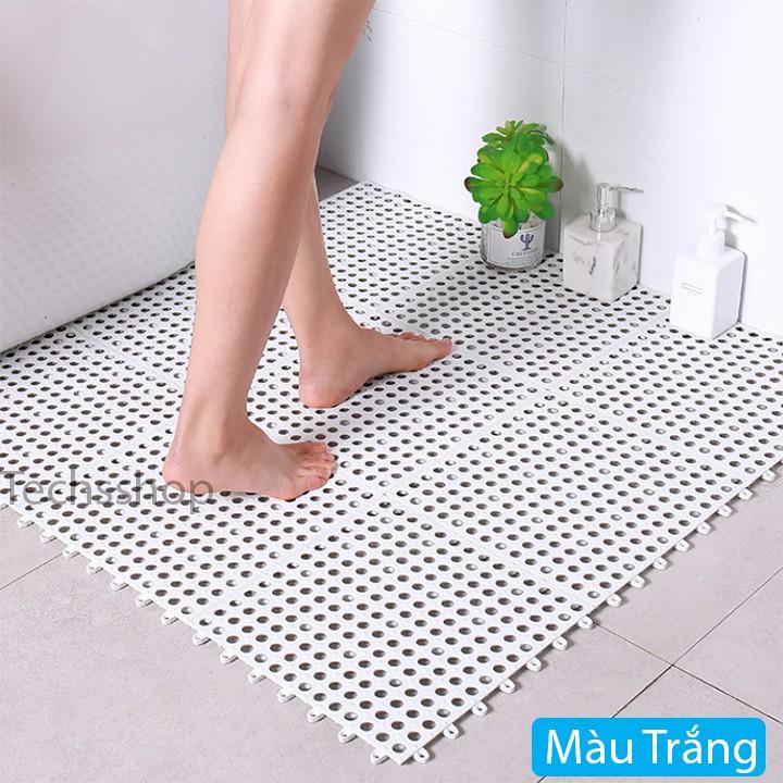 Thảm Nhựa Lót Sàn Nhà Tắm Chống Trơn Trượt Thoáng Khí Cho Phòng Tắm, Vệ Sinh Size 30x30cm - 1 Cái