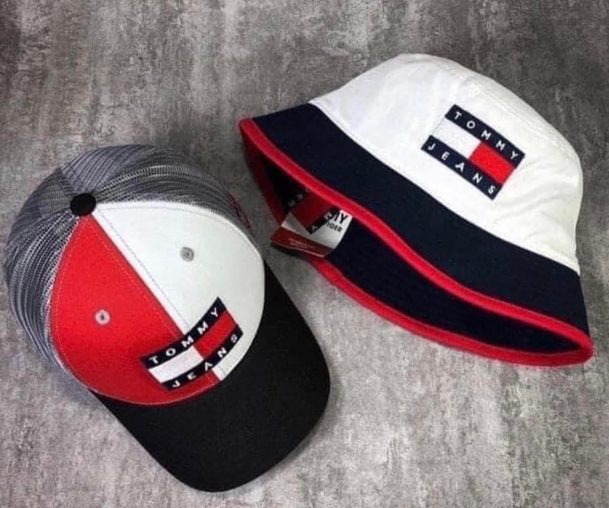 Combo nón cặp nam nữ logo Tom.my thêu phối vải kaki form chuẩn thời trang đường phố cao cấp