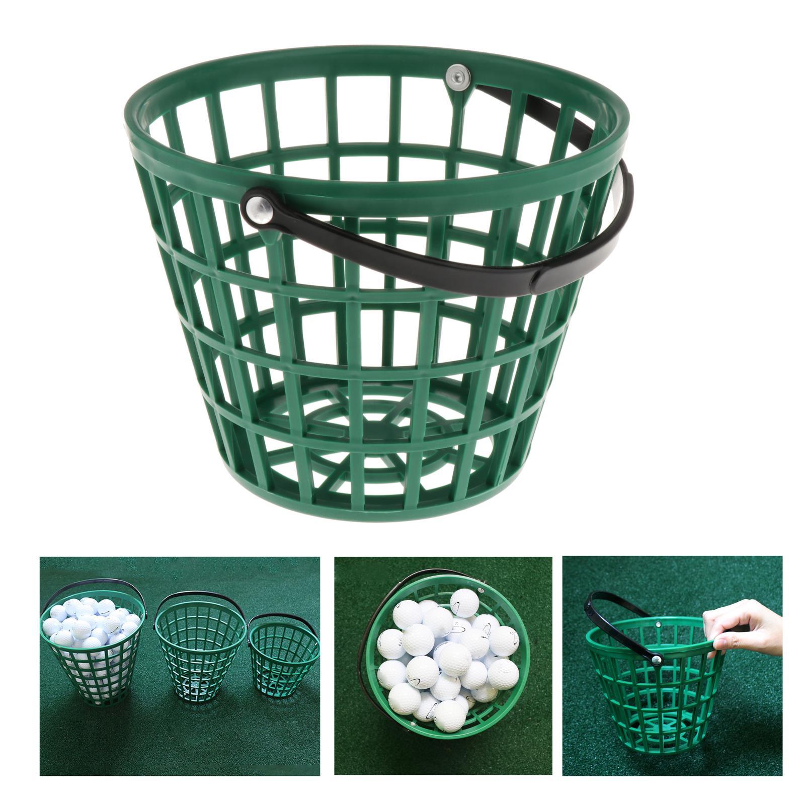 2xSolid Golf Ball Basket Golf Range Bucket Storage Organizer Holds 50 Balls