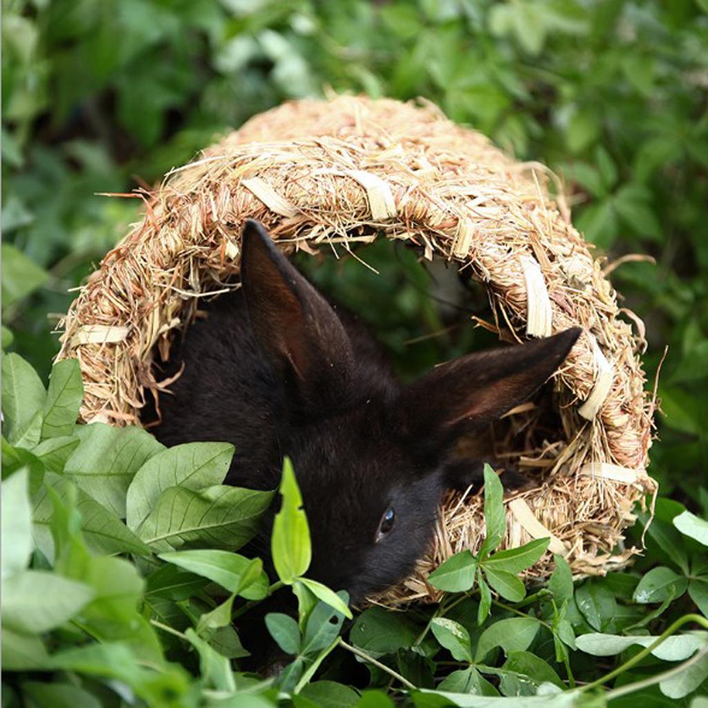 Hand-made Natural Straws Hamster Bunny Gerbil Chinchillas Rabbit Nest Cubby