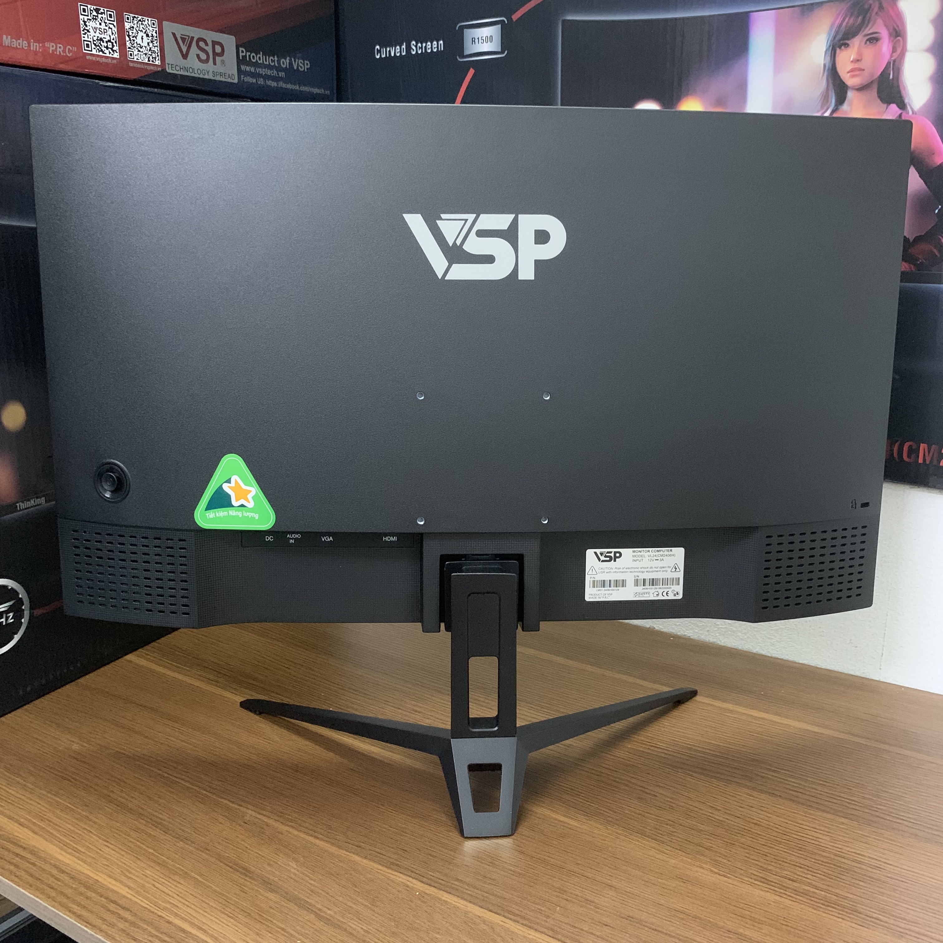 Màn hình máy tính LCD VSP VL24 Cong Full Viền - Hàng Chính Hãng