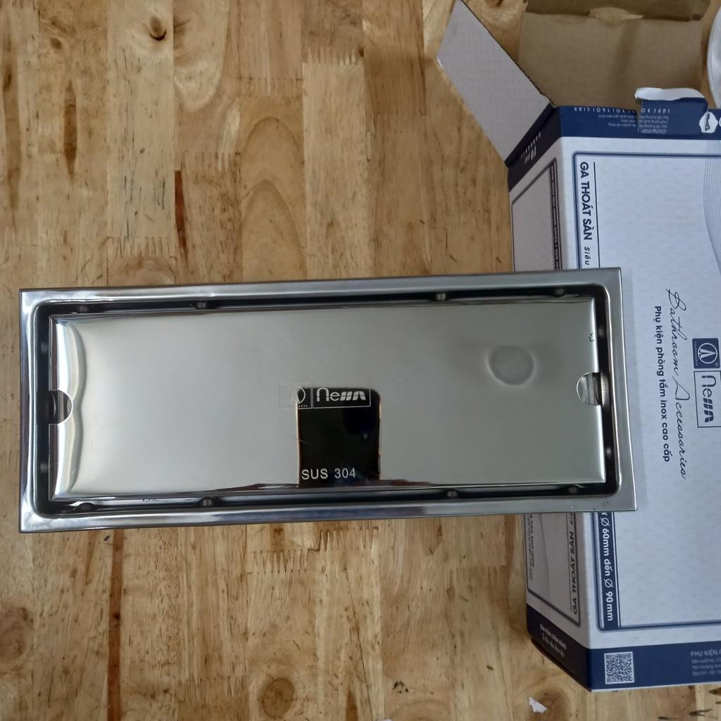 Ga thoát sàn ngăn mùi Inox SUS 304 Kích thước 12.5 x 30 cm - Chống mùi hôi và côn trùng - Thiết kế sang trọng