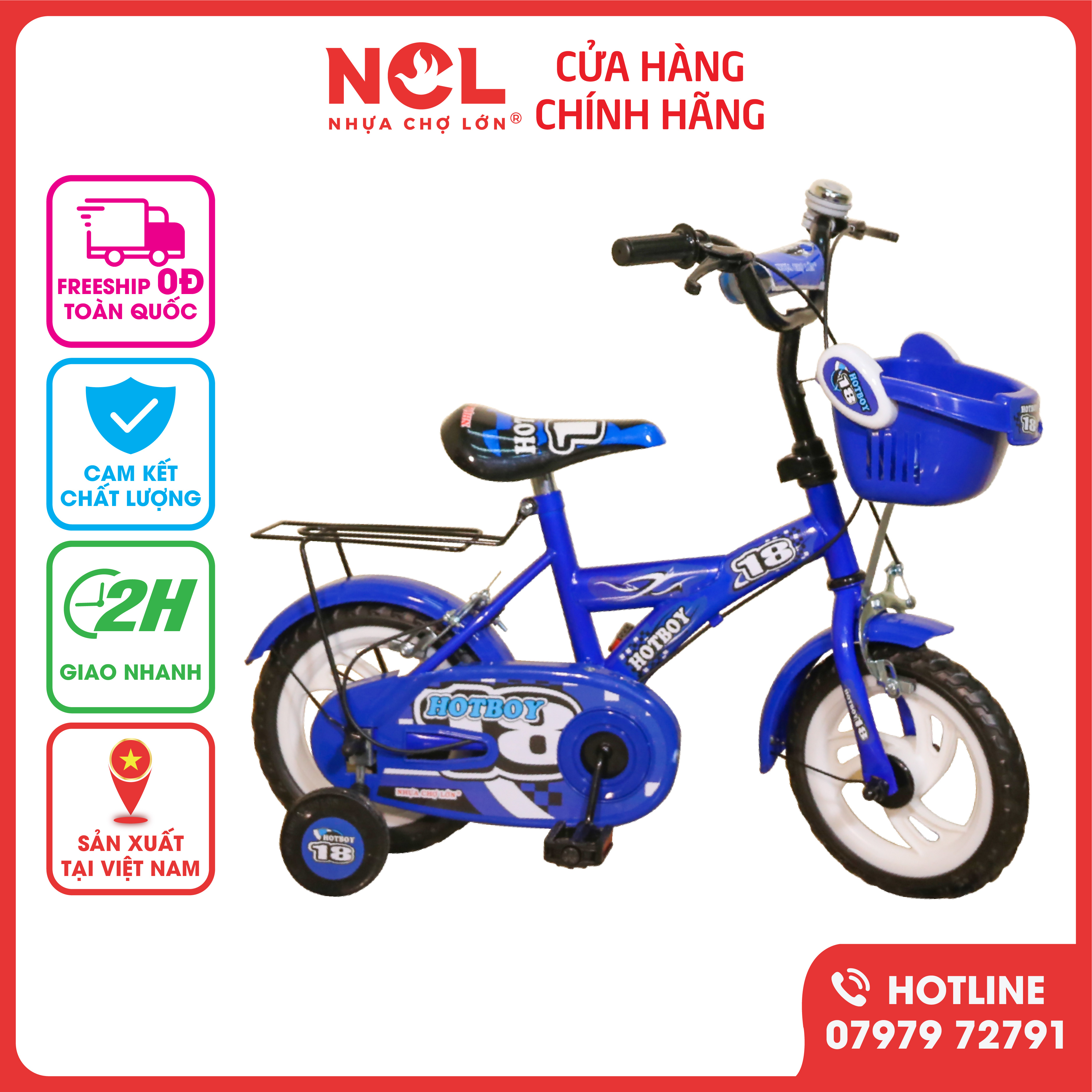 Xe Đạp Trẻ Em Nhựa Chợ Lớn K73 - Dành Cho Bé Từ 2 - 4 tuổi