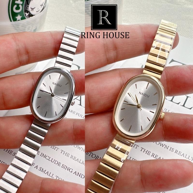 Đồng hồ nữ thời trang Doukou dây kim loại kiểu dáng thanh lịch Ring House