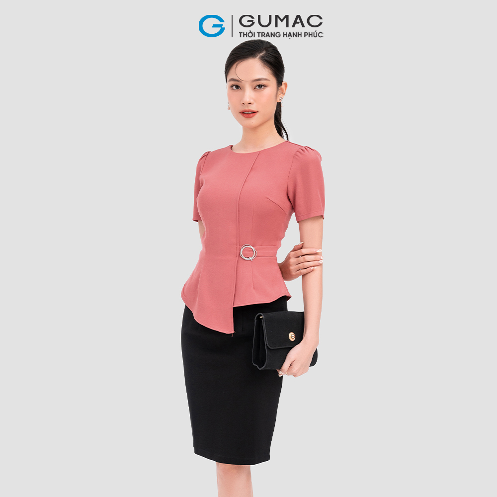 Chân váy bút chì xẻ đắp GUMAC VC08127