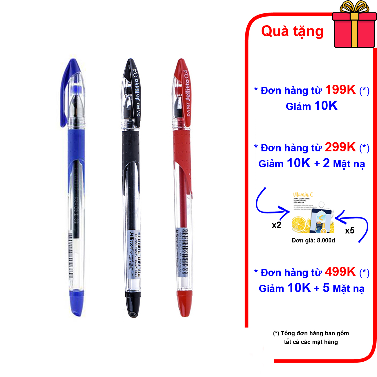 12 cây bút gel Hàn Quốc