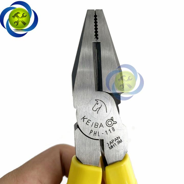 Kìm điện Keiba PHL-118 Nhật Bản dài 200mm cán vàng