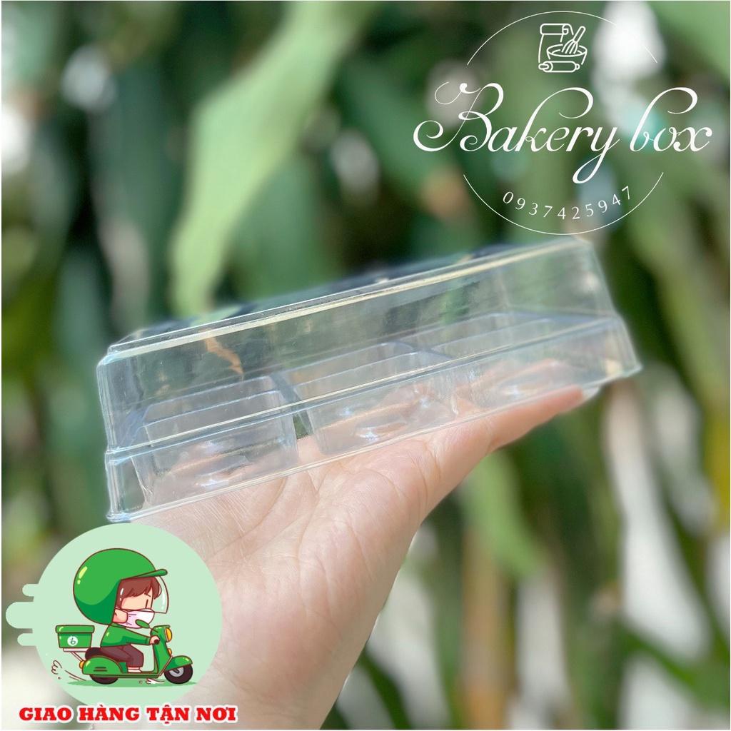 100 Hộp 6 Ngăn Đựng Bánh Mochi - Bánh Bao Chỉ