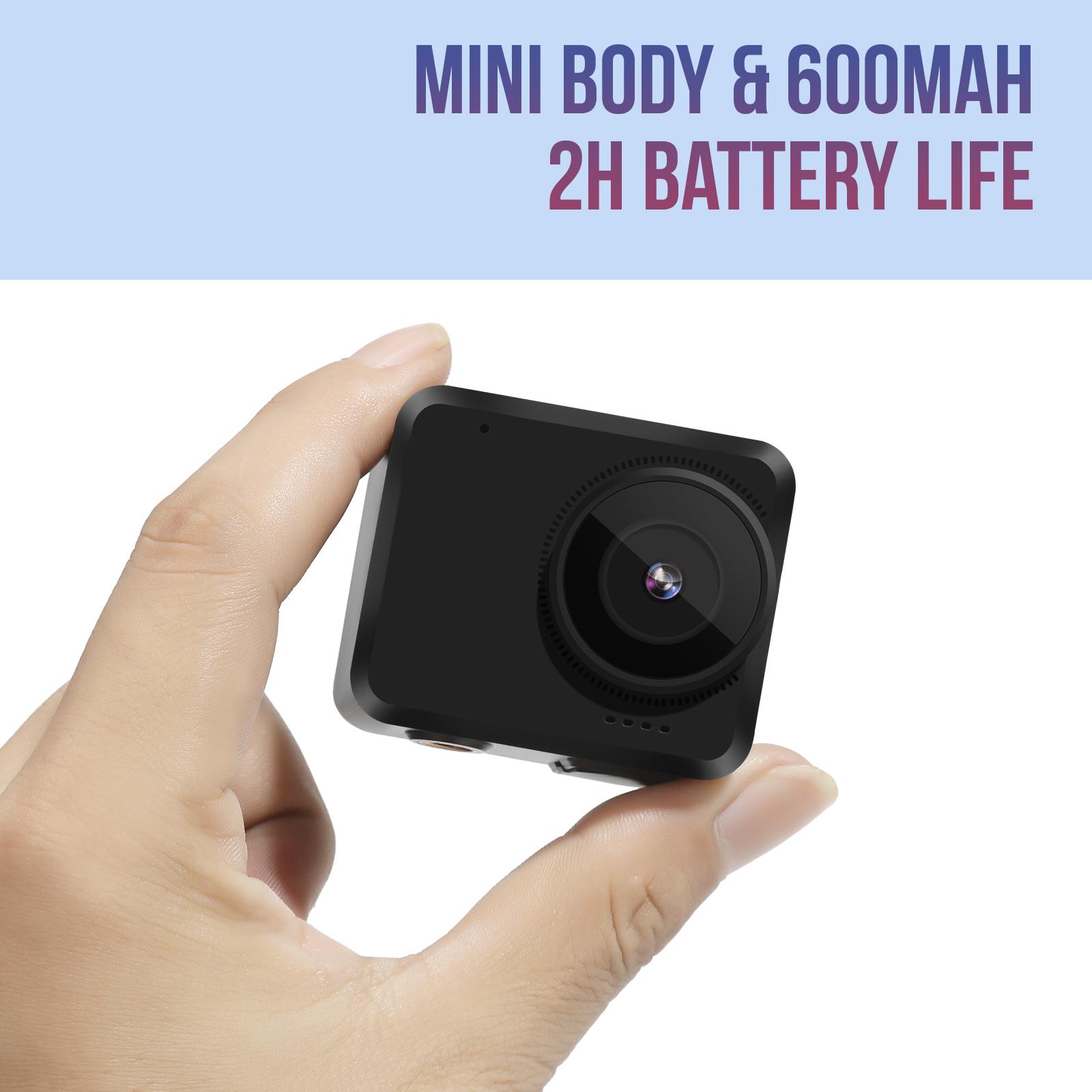 Vandlion A35 Máy ảnh hành động WiFi cho nhiếp ảnh xe đạp Mũ bảo hiểm xe đạp Ghi lại HD Mini Camera Loop Ghi lại thể thao Cam thể thao Cam