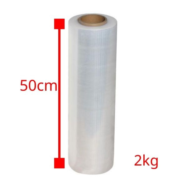 Màng PE Khổ 50cm (2kg) lõi mỏng - Màng Co PE Quấn Pallet, Hàng Hóa