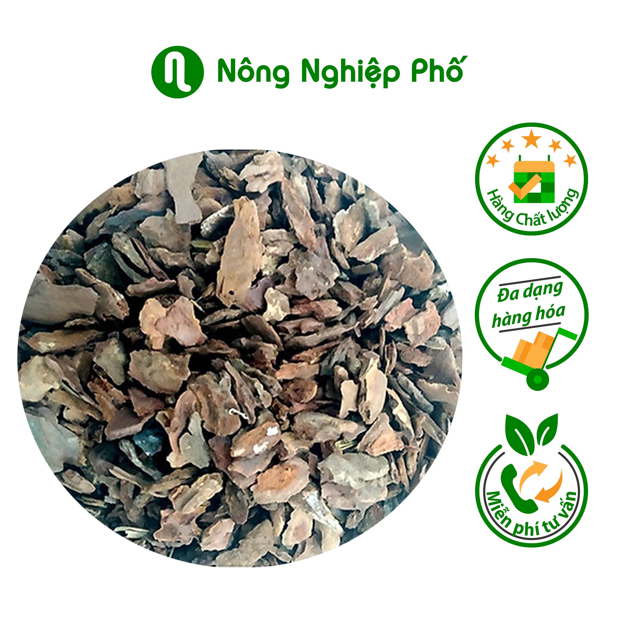 TÚI 1 KG - VỎ THÔNG XAY NHUYỄN - ĐÃ QUA XỬ LÝ KÍCH THƯỚC 0.5 - 1.5 CM - THÍCH HỢP LÀM GIÁ THỂ VỎ THÔNG