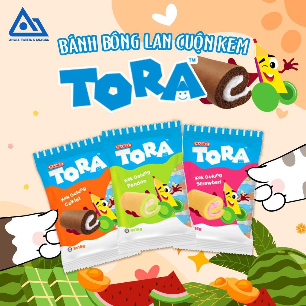 Bánh bông lan cuộn ăn vặt dâu, socola, lá dứa Tora 128 g An Gia Sweets & Snacks