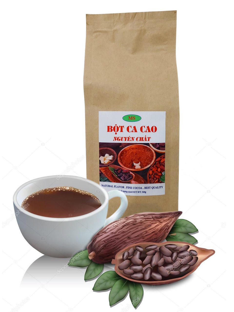 Bột Ca Cao Nguyên Chất 100% - MS Cacao (200g)