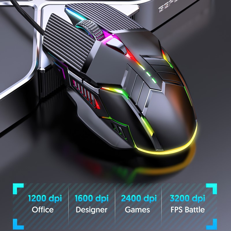 Chuột led RGB 3200 DPI Gaming Mouse S800