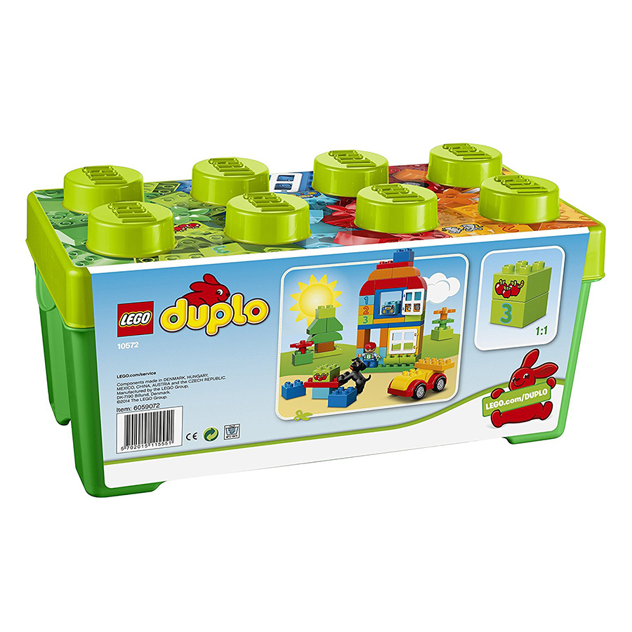 Bộ Lắp Ráp Thùng Gạch DUPLO Vui Nhộn LEGO CLASSIC 10572 (65 chi tiết)