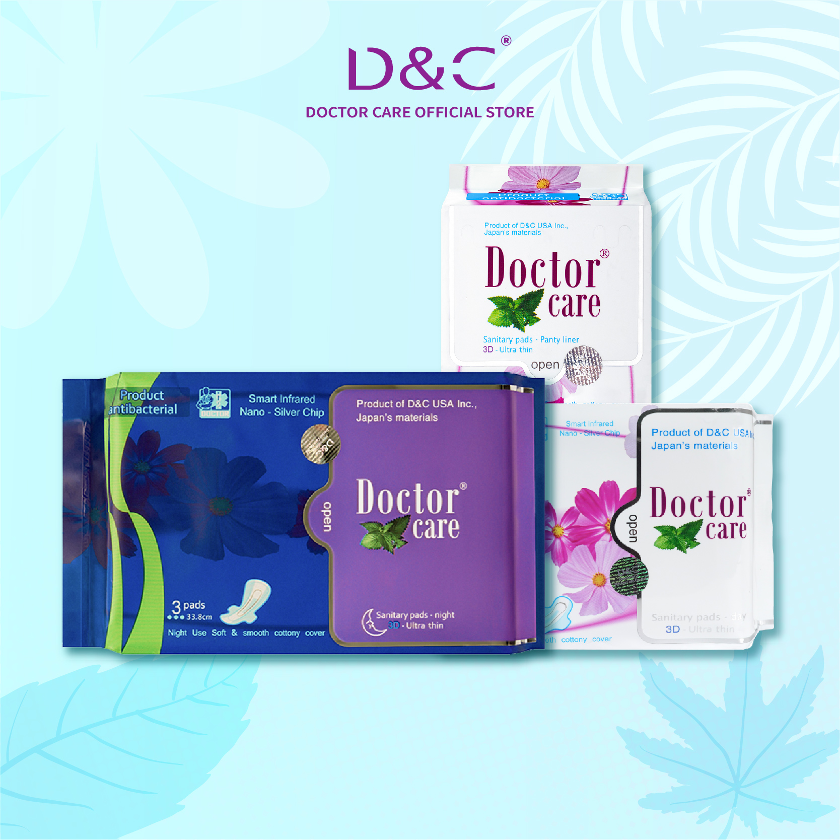 Băng vệ sinh thảo dược Doctor Care Combo BVS chăm sóc toàn diện Ngày Đêm Hàng ngày