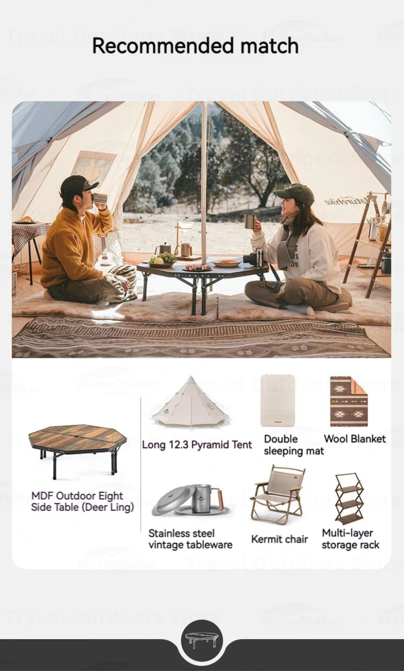 Bàn dã ngoại xếp gọn 8 cạnh MDF Naturehike CNH22JU040
