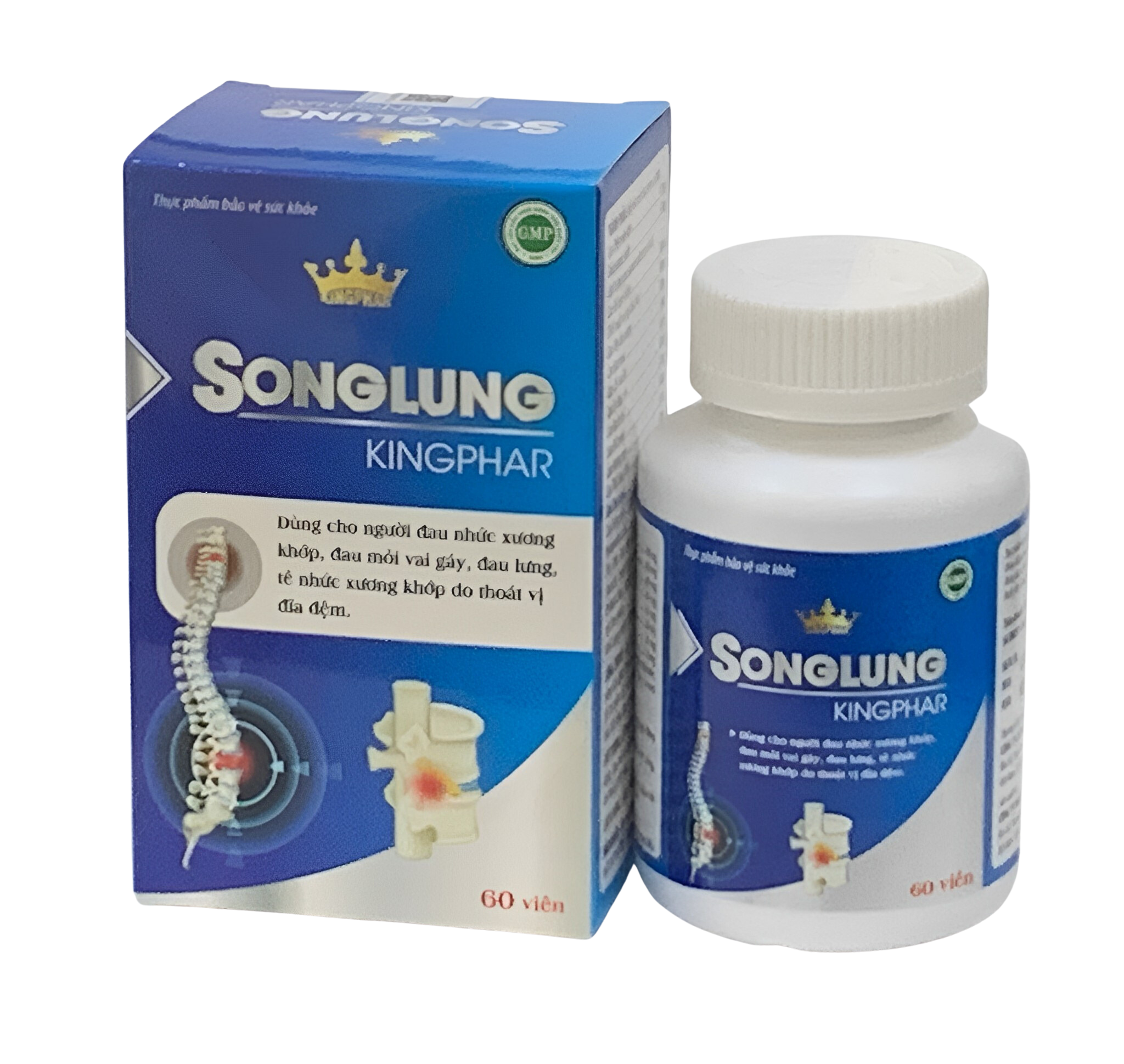 Viên uống Songlung Kingphar, hộp 60v, đau lưng, đau nhức xương khớp, thoát vị đĩa đệm