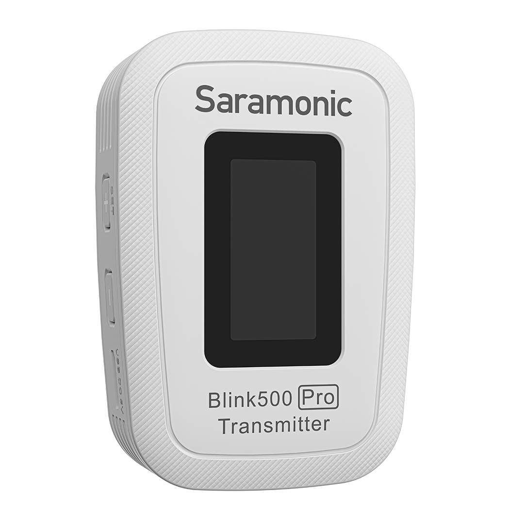 Micro Thu Âm Không Dây Saramonic Blink 500 Pro B2 (TX + TX + RX) 2 Phát + 1 Thu - Màu Trắng - Chính hãng