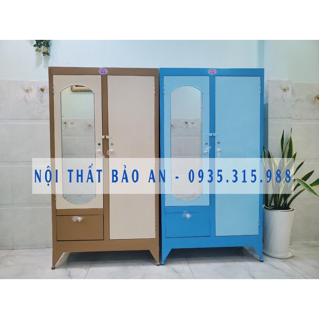 Tủ sắt quần áo ngang 0.9m cao 1m6