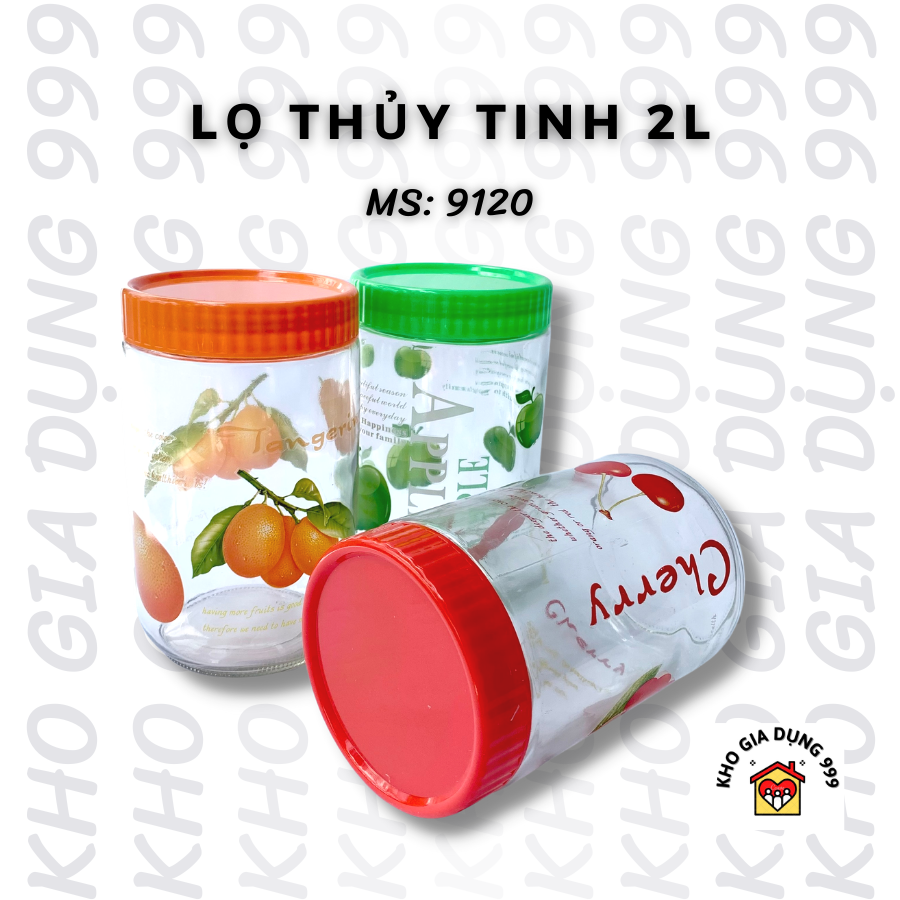 LỌ - HŨ THỦY TINH ĐỰNG GIA VỊ LOẠI LỚN 2000ML - MS: 9120